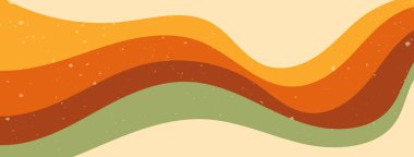 Zebra renkli Y2K turuncu, sarı ve yeşil renk dalgaları.