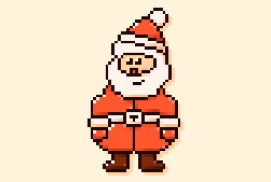 Pixel sanat 8 bit Noel Baba.