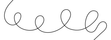 Yuvarlak kıvrımlı ve daireli basit dinamik kıvrımlı kablo.