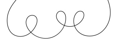 Oyuncu halkalar ve nazik çakışmalarla tek kıvrımlı kablo.