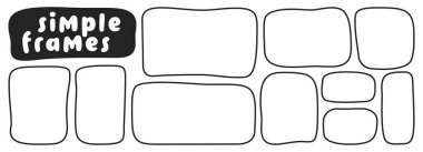 En az siyah ve beyaz organik basit çerçeveler.