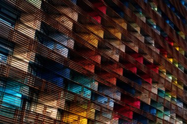 Soyut renkli bina. Desen arkaplanı.