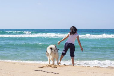 Eskimo Köpek ile kız