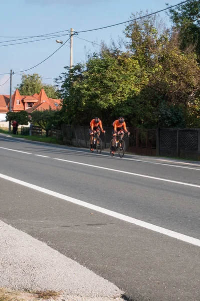 Varazdin, Hırvatistan 09: 28 2021: 2021 Kro yarışı - Luis Angel MATE ve Xabier Mikel AZPARREN.