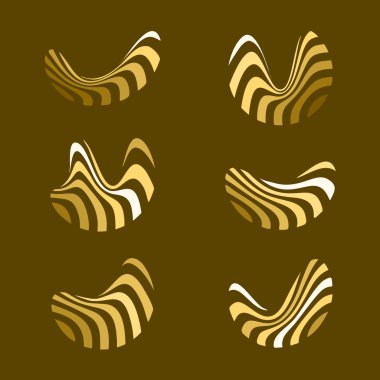 Soyut vektör wave logosu. Peyzaj tasarımı. Plantation logosunu görmeniz gerekir. Cu
