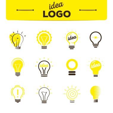 Logosunu görmeniz gerekir. Beyin fırtınası. Vektör. Ayarla.