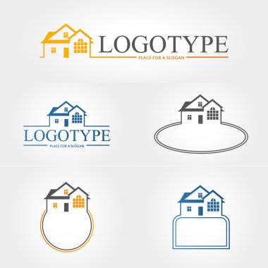 Logosunu görmeniz gerekir. Ayarlayın. Vektör. Ev.
