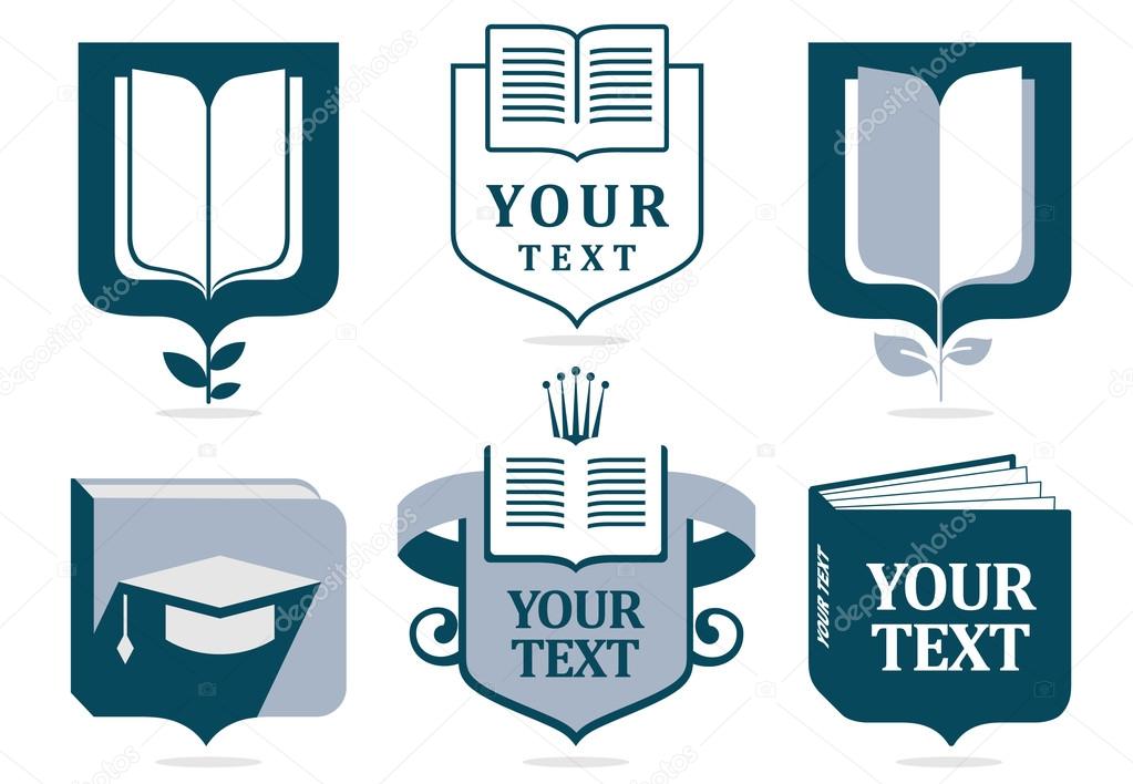 Set of logos of education.