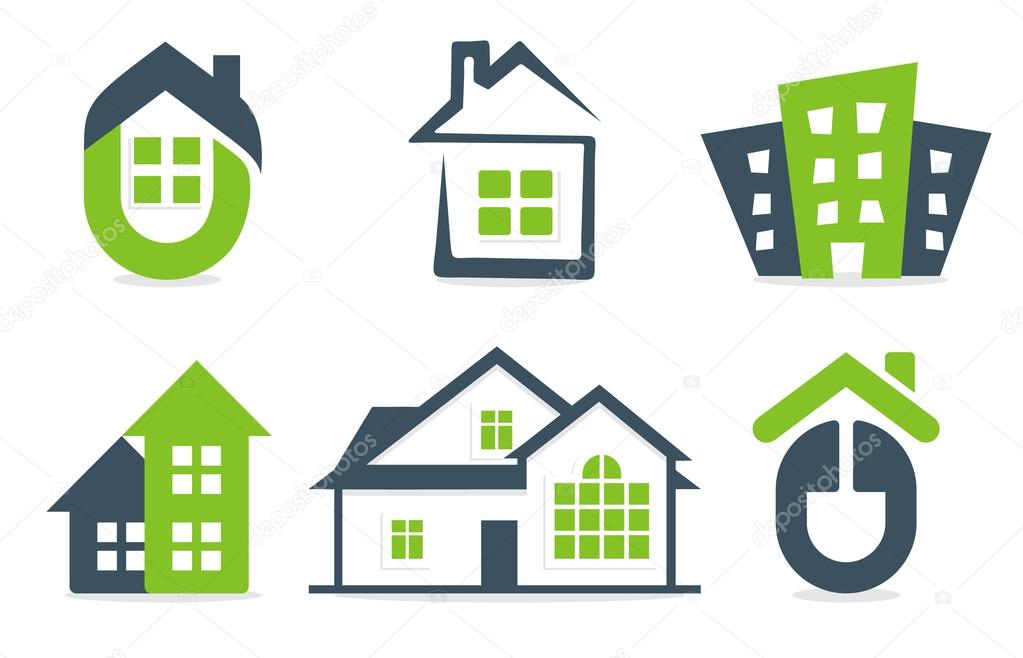 Logo set. Real estate
