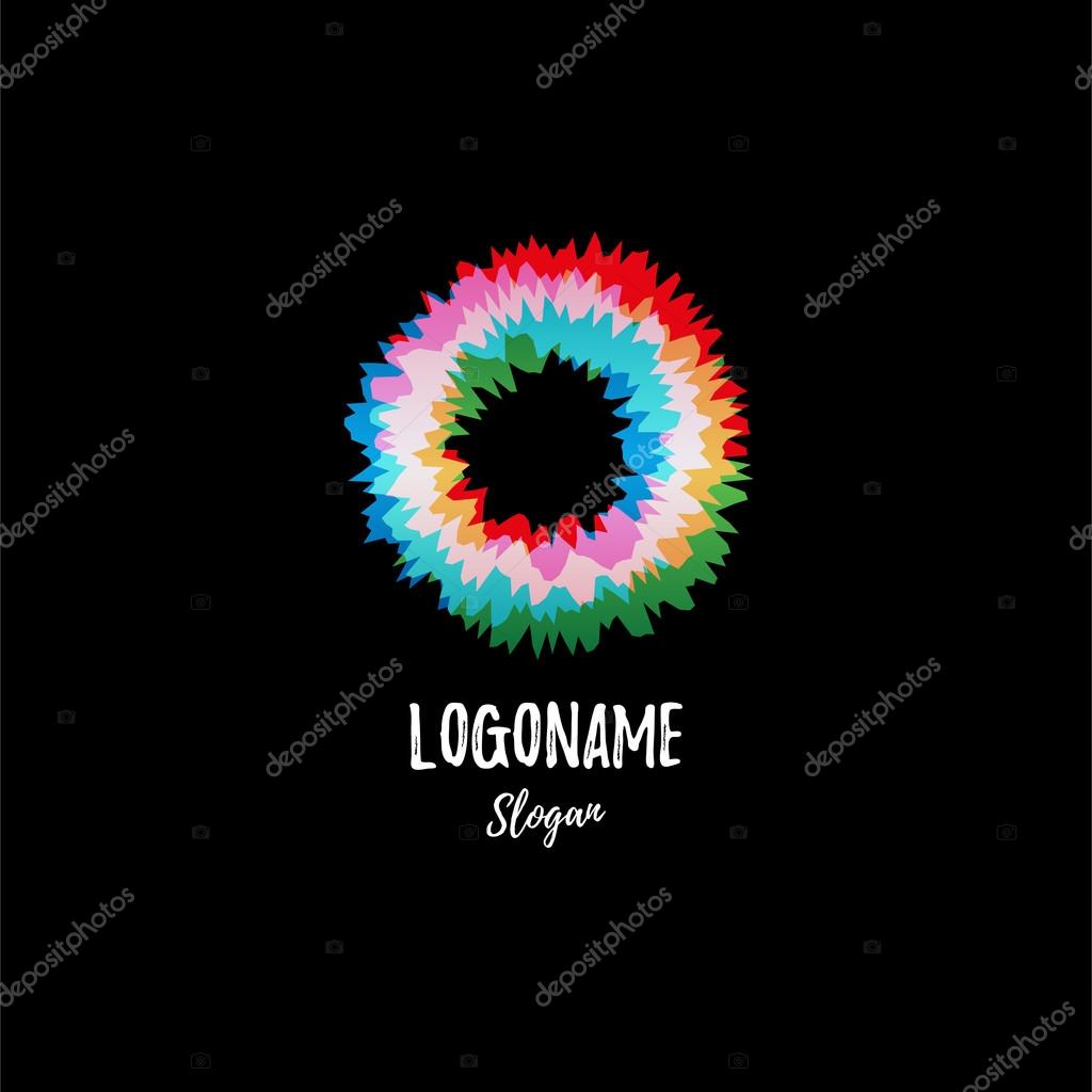 Color wheel, donut, circle. Vibration. Abstract vector logo