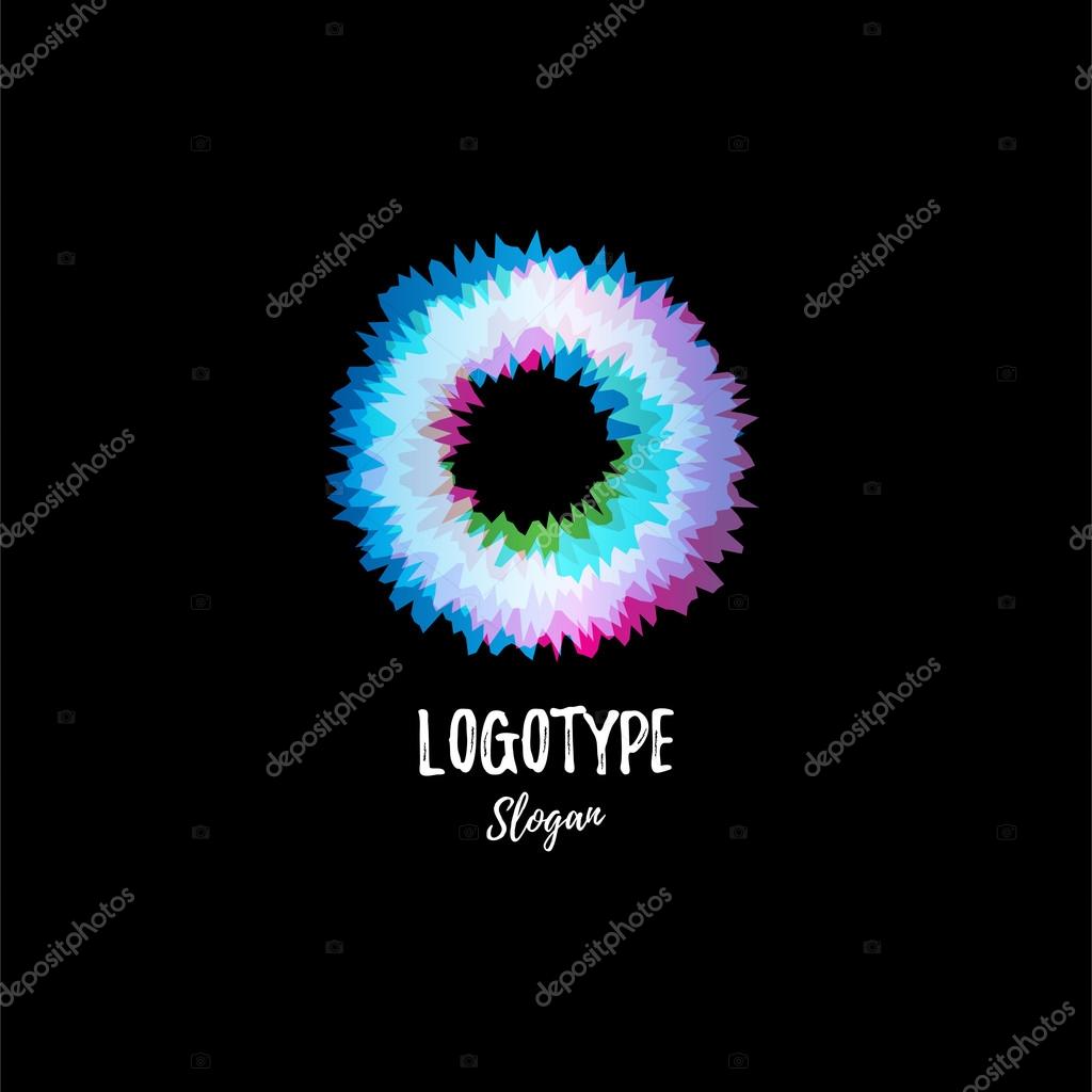 Color wheel, donut, circle. Vibration. Abstract vector logo