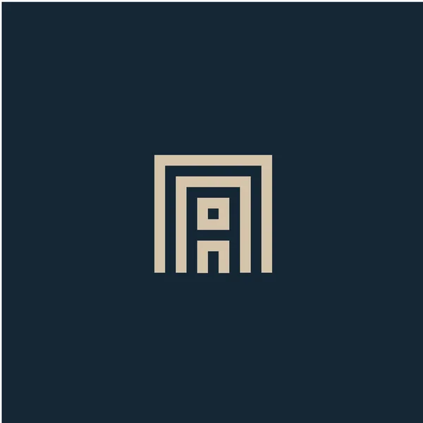 珍しい幾何学文字 A. 建築ベクトルのロゴ。分離・ モノグラム. — ストックベクタ