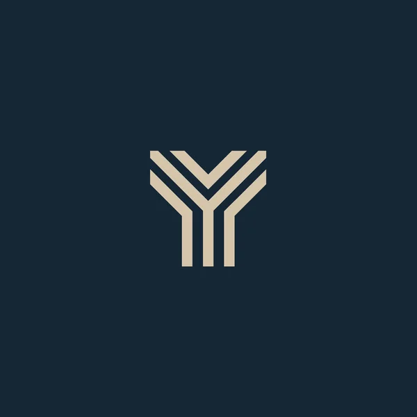 Ungewöhnliche geometrische Buchstabe y. Architektur-Vektor-Logo. isoliertes Monogramm. — Stockvektor