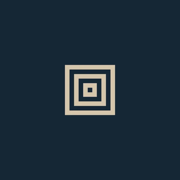Ungewöhnliche geometrische Buchstaben o. Architektur Vektor-Logo. isoliertes Monogramm. — Stockvektor