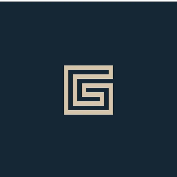 Neobvyklé geometrické písmeno G. architektury vektorové logo. Izolované monogram. — Stockový vektor