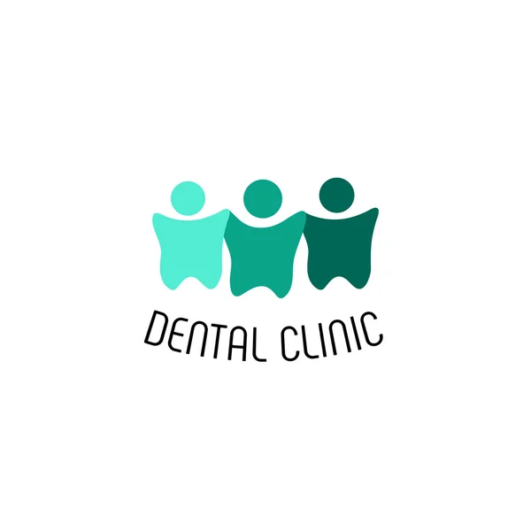 Logo vettoriale dei denti progettato isolato. Logotipo della clinica dentistica. Cartoni animati . — Vettoriale Stock