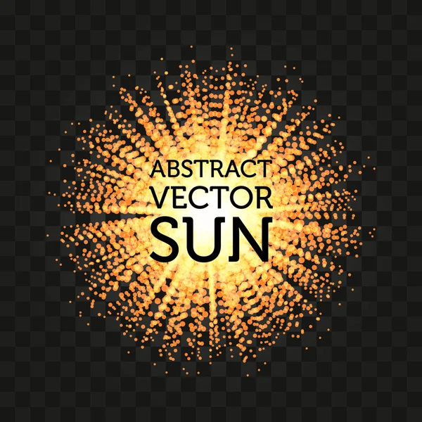 Isolierte abstrakte runde Form leuchtender Sonnenvektor Hintergrund. Sonnenstrahlen-Kulisse. — Stockvektor