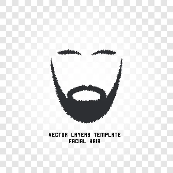 Elszigetelt arc bajusz és szakáll vektor logo. Férfi fodrászüzlet embléma. — Stock Vector