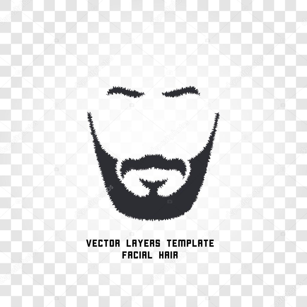 Isolated Face With Mustache And Beard Vector Logo Men Barber Shop