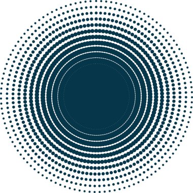 İzole soyut koyu mavi noktalı arka plan. Yuvarlak şekil dekoratif zemin.