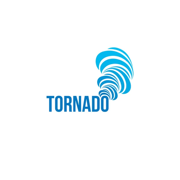 Logo aislado del vector del tornado. Logotipo de aire giratorio. Ilustración de desastres naturales. Elemento pronóstico del tiempo . — Vector de stock