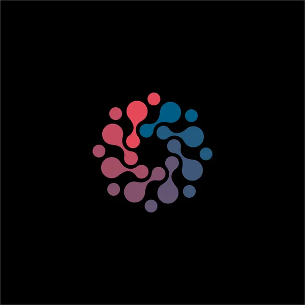 Logotipo colorido abstrato isolado do vetor da flor. Decoração espiral redonda . —  Vetores de Stock