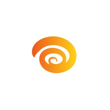 Yalıtılmış soyut spiral vektör logosu. Kasırga, kasırga, girdap logosu. Rüzgar.