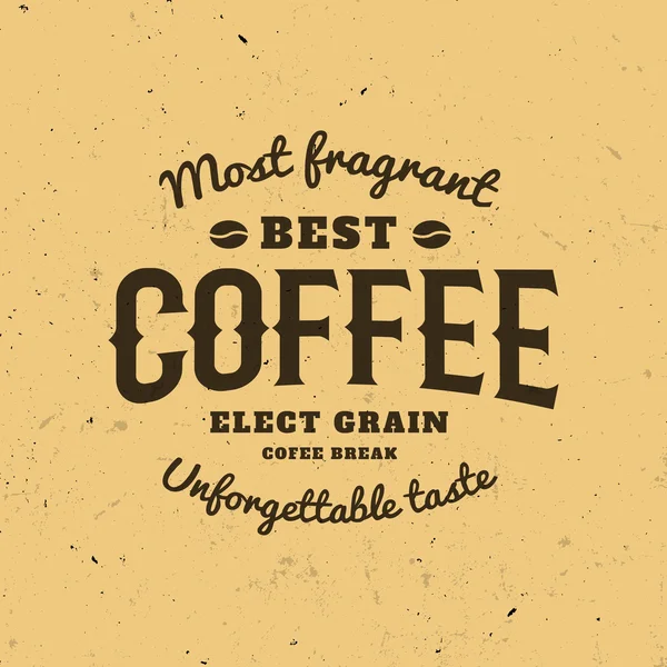 İzole kahve logosu. Retro tarzı logo türü. Modern yazı tipi. Kaligrafik yazı.