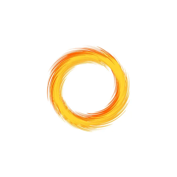 Anillo de fuego. Sol ardiente. Ilustración vectorial. Logotipo inusual del sol . — Archivo Imágenes Vectoriales