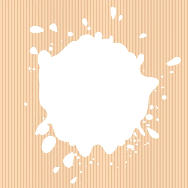 Logo vettoriale isolato a macchie di colore bianco. Logotipo del latte. Illustrazione della macchia di vernice sullo sfondo rosa . — Vettoriale Stock