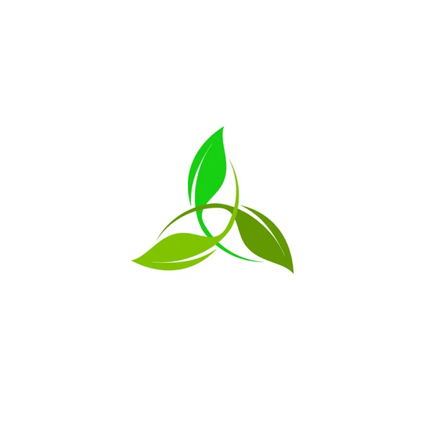 Wind energie dag. Green abstract-logo. Blad-logo. — Stockvector