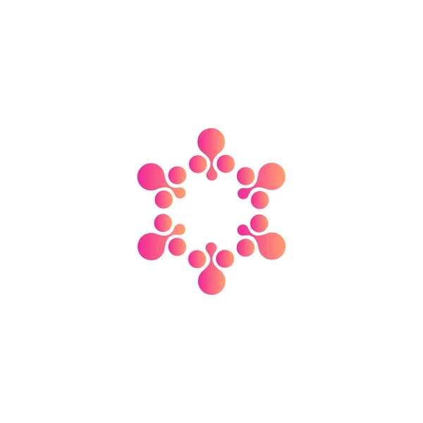 Plantilla de diseño de logotipo solar aislado vectorial. Símbolo de puntos abstractos. Icono forma redonda. — Vector de stock