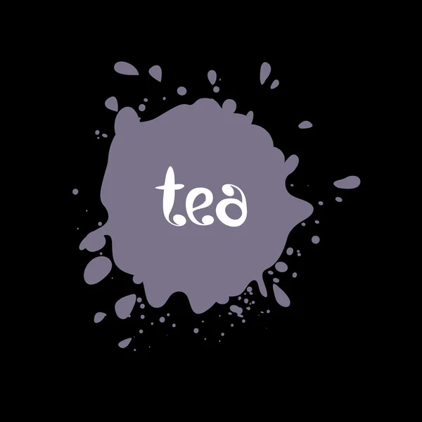 Спрей пятна, чай пятна необычный современный логотип. Векторный фон для напитков. Брызги крови . — стоковый вектор