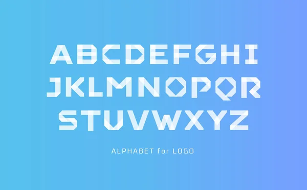 Alfabeto estilo Libro Blanco. Scotch tape segment line font, applique type for modern logo, elegant monogram, art typography, modern headline. Letras estilo palo, diseño de tipografía vectorial. — Archivo Imágenes Vectoriales