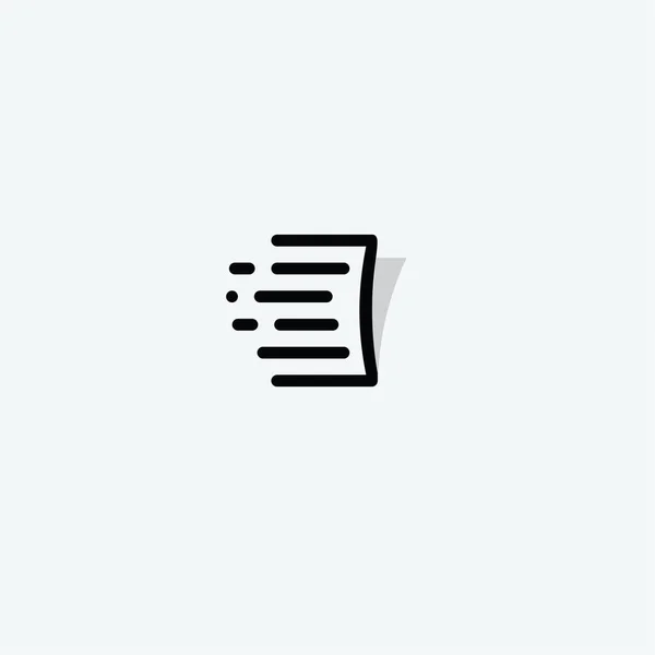 Dokument linjär stil vektor logotyp koncept. Sidan isolerad ikon på vit bakgrund. Automatiskt webbtjänsttecken för nedladdning, lagring, byta namn, märkning, konvertering och arkivering av dokument — Stock vektor