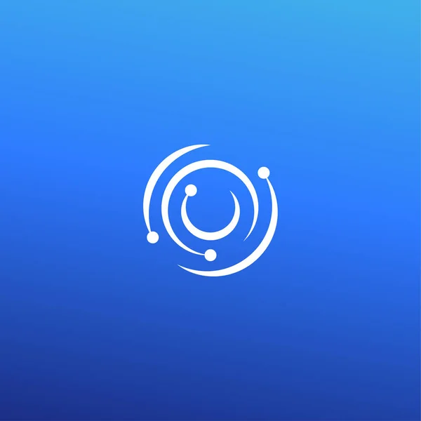 Концепція логотипу Whirlpool. Ураган ізольовано на синьому фоні. Ретіна сканування для бізнесу і розробки стартапу. Око хірургія плоский стиль Векторні ілюстрації — стоковий вектор