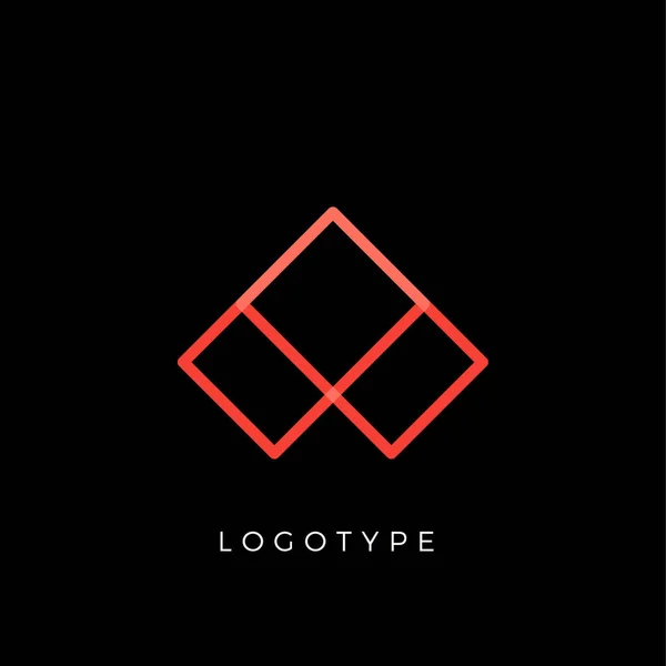 Forme géométrique lettre A, monogramme de ligne, concept de logo de montagne décoratif, monogramme linéaire pour bureau d'architecture, logo vectoriel de style minimal. — Image vectorielle