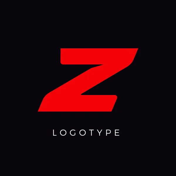 Carta de velocidad Z. Logo monograma raza roja. Itálica audaz estilo de carreras vector de carácter latino. Carta para la marca. Diseño tipográfico. — Vector de stock