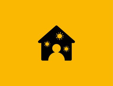 Kendini karantina ikonu, evde virüslü biri var..