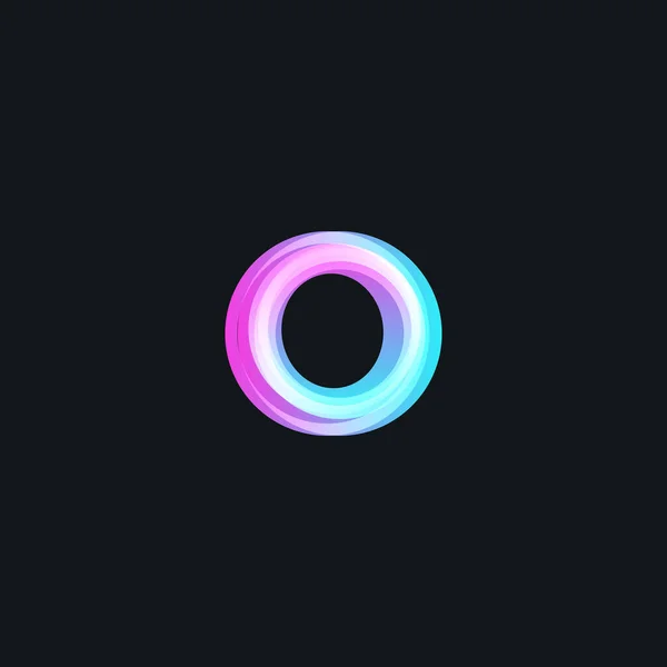 Abstract wheel rotating and spinning round overlay gradient color vector logo concept. — 스톡 벡터
