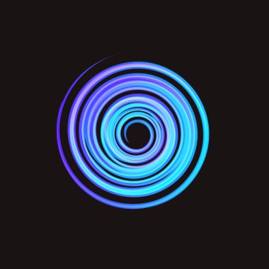 Kasırga, tayfun, tropikal fırtına, hava siklonu kara arka planda izole edilmiş vektör çizimi