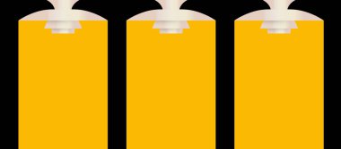 Aydınlatılmış yüksek ışık, afiş, poster ve ilan için kısa mesaj arkaplanı, reklam ve duyuru. Sarı ışın, aydınlatma tahtası. Vektör illüstrasyonu