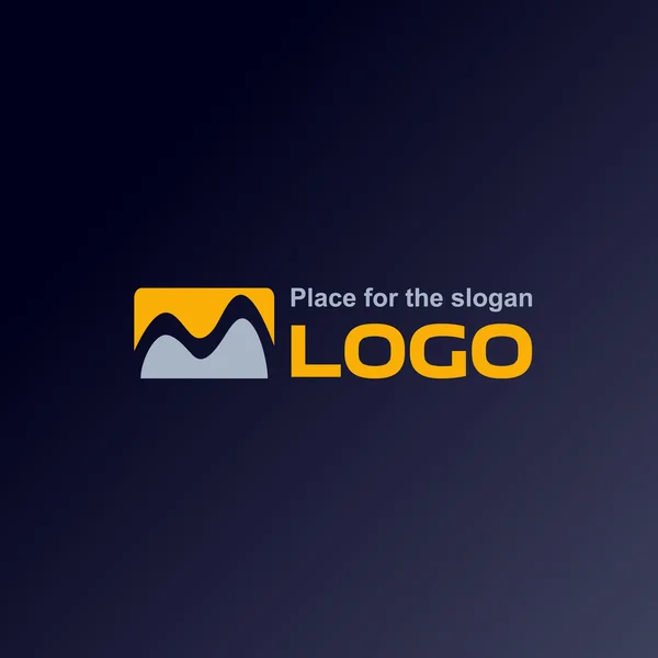 Logotipo. Vector. Abstrato. M . — Vetor de Stock