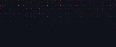 Star Night Background With Red Coral Sparkle On Dark Sky, Minimal Copy Space Banner For Party, Event, Web And Social Designs. Modern Elegant Cosmic Texture. Vector Illustration. 