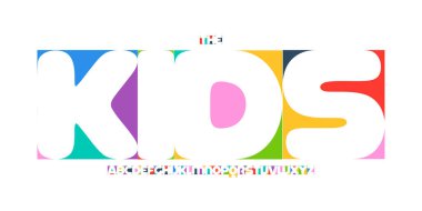 Renk Yazı Tipi Logosu Alfabesi Vektör Harf Kümesi Engelleme Tipografi, Çocuk Bölgesi Başlık Metni, Oyuncak Yazı Tipi Posteri Başlığı, Tip Fest Logotype, Renkli Yazı Tipleri. Vektör Yazıtipi