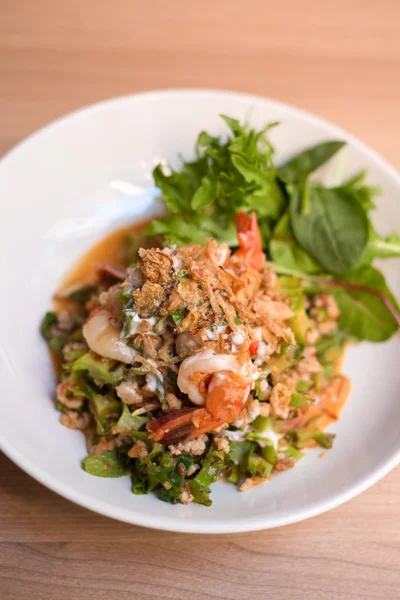 Thailändska räkor sallad — Stockfoto