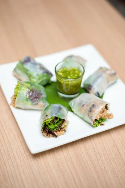 Fresh spring rolls — Stock Photo, Image