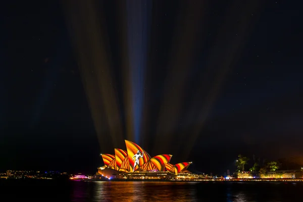 Sydney Opera House illuminated — Stock Photo, Image