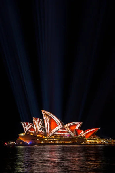 Sydney Opera House illuminated — Stock Photo, Image