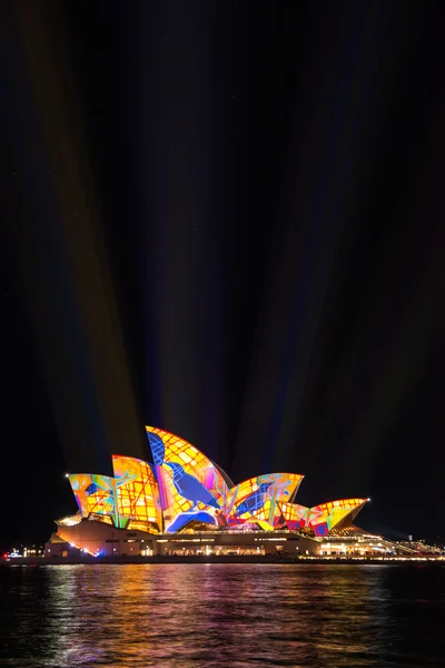 Sydney Opera House osvětlené — Stock fotografie